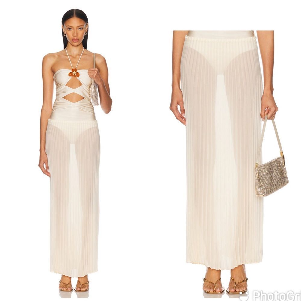 Shani Shemer Thora Maxi Skirt Cream Size Large